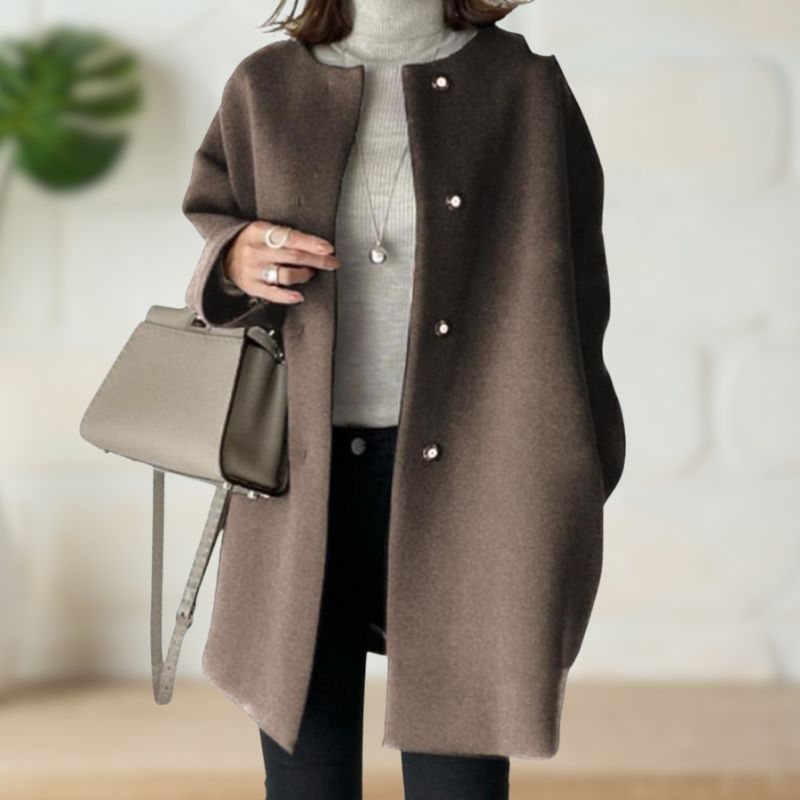 Trude | Cappotto Medio Elegante in Lana Morbida