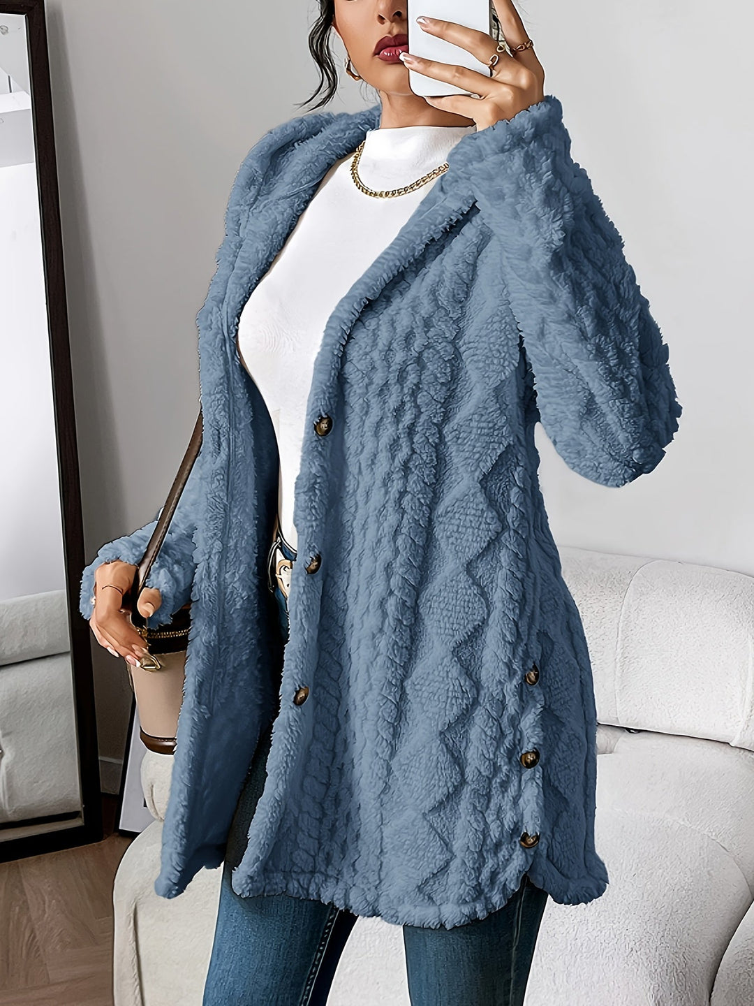 Velora | Cardigan Morbido con Cappuccio