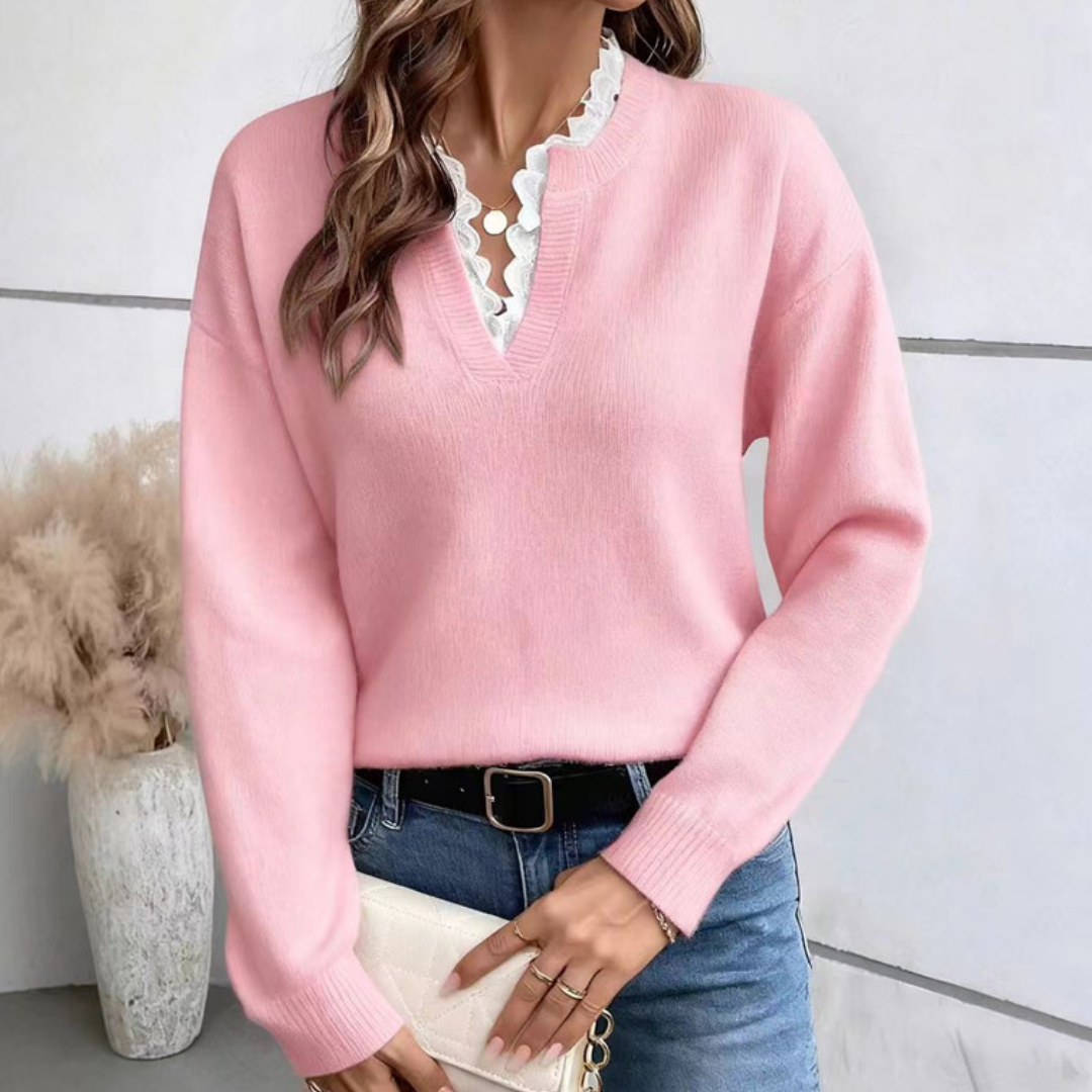 Maria | Blusa Elegante con Collo Francese