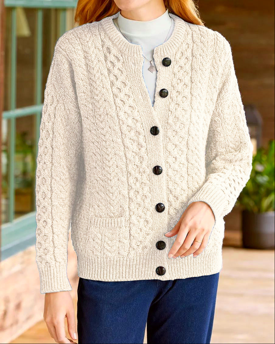 Giada | Cardigan Morbido con Motivo Intrecciato
