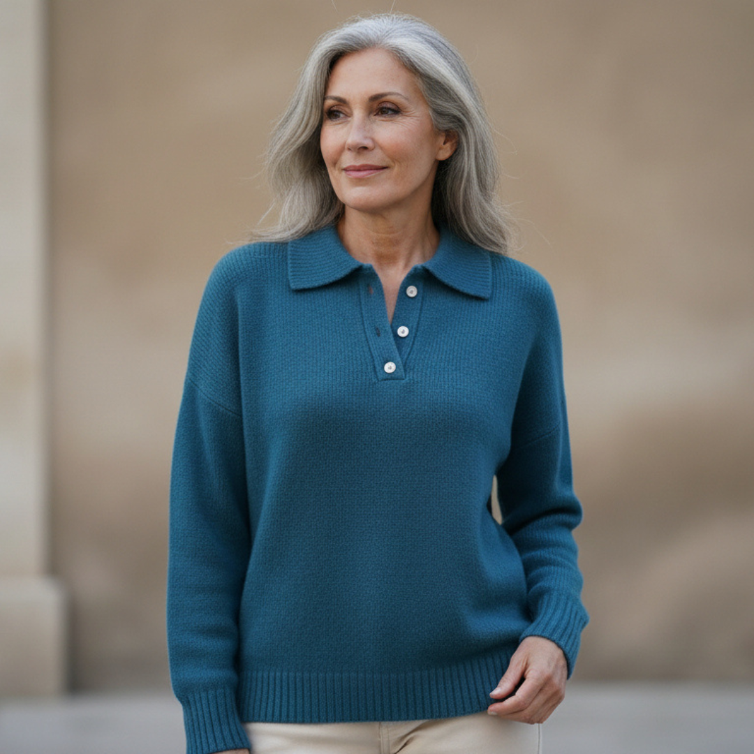Olivia | Maglia Morbida con Colletto a Polo