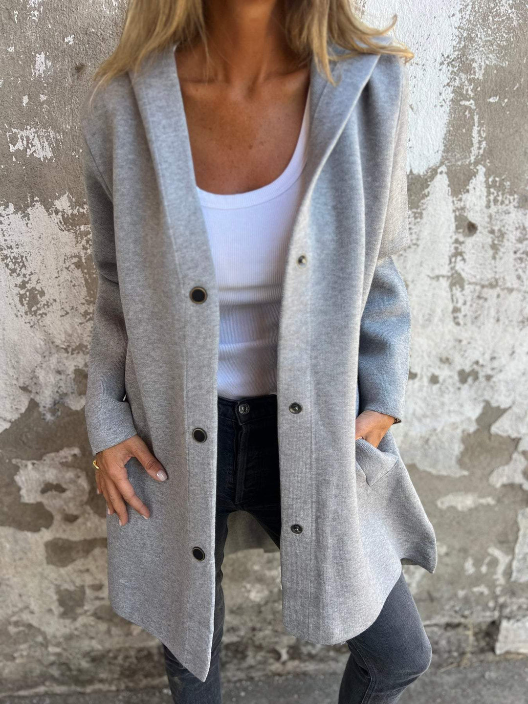 Appolinia | Cardigan casual con cappuccio