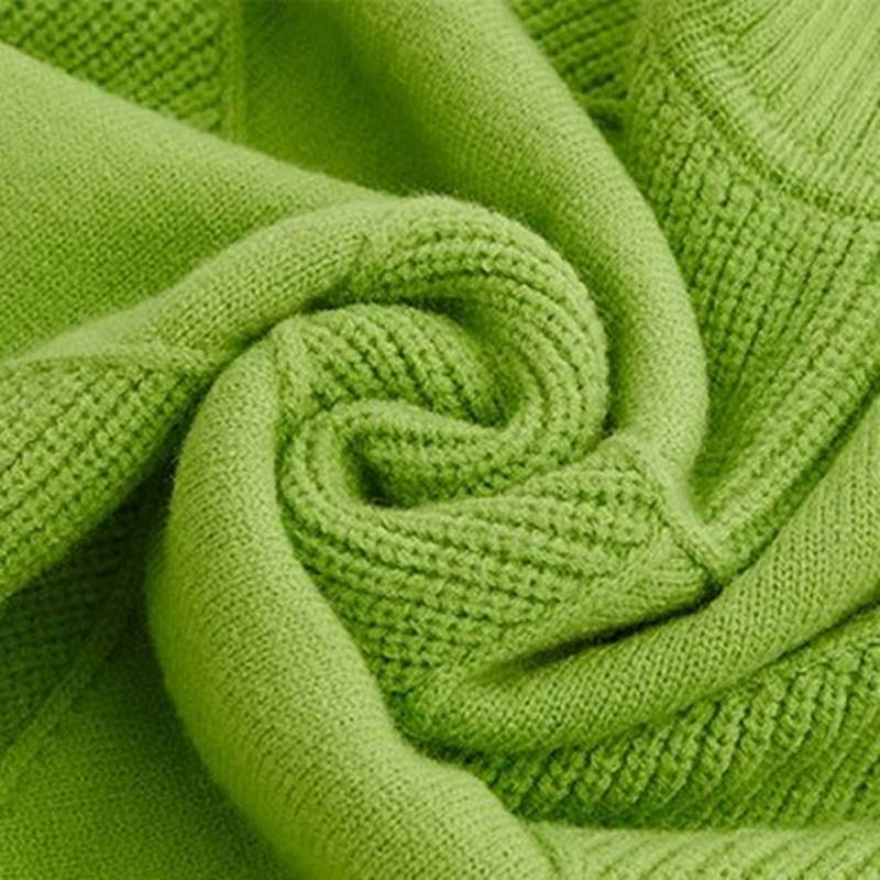 Viola | Maglia a Collo Alto Lavorata