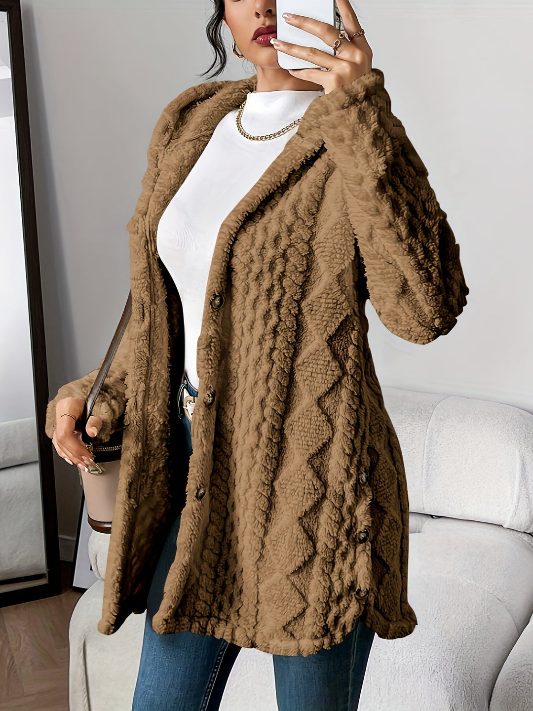 Velora | Cardigan Morbido con Cappuccio