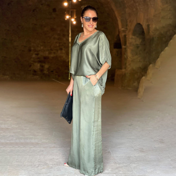 Pauline | Completo in raso lucido